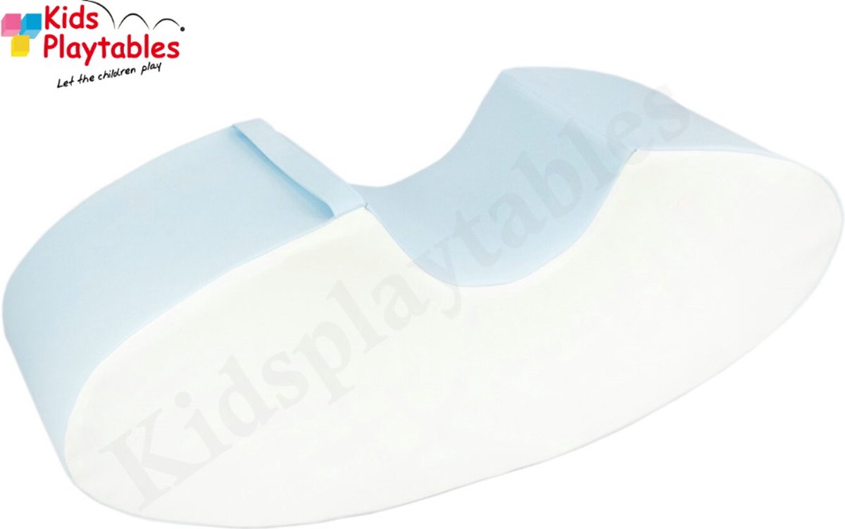 Soft Play Foam Schommelwip blauw-wit | rocker | wipwap | foamblokken | bouwblokken | Soft play speelgoed | schuimblokken